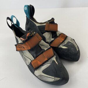 Scarpa Quantic Climbing Shoes Men Size 10.5 EU 44 Dust Gray/Mango 70038-000.1